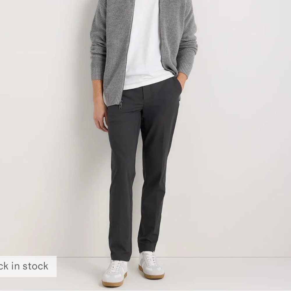 Quince Performance Stretch Technical Dress Pants Steel Gray 34x30